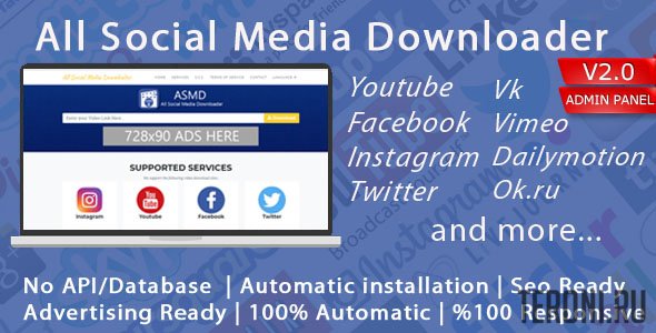 Script for downloading media files from social media.  networks - All Social Media Downloader v2.0